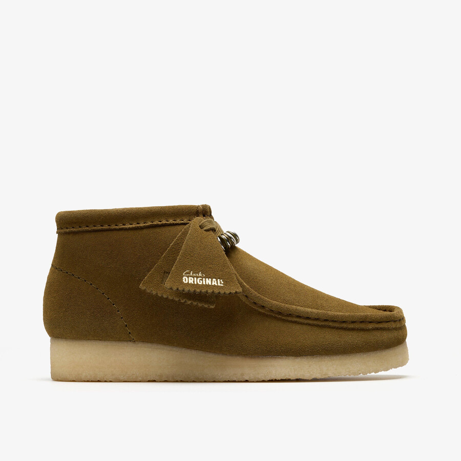wallabee laars - groen suède